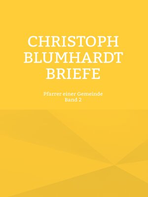 cover image of Christoph Blumhardt Briefe